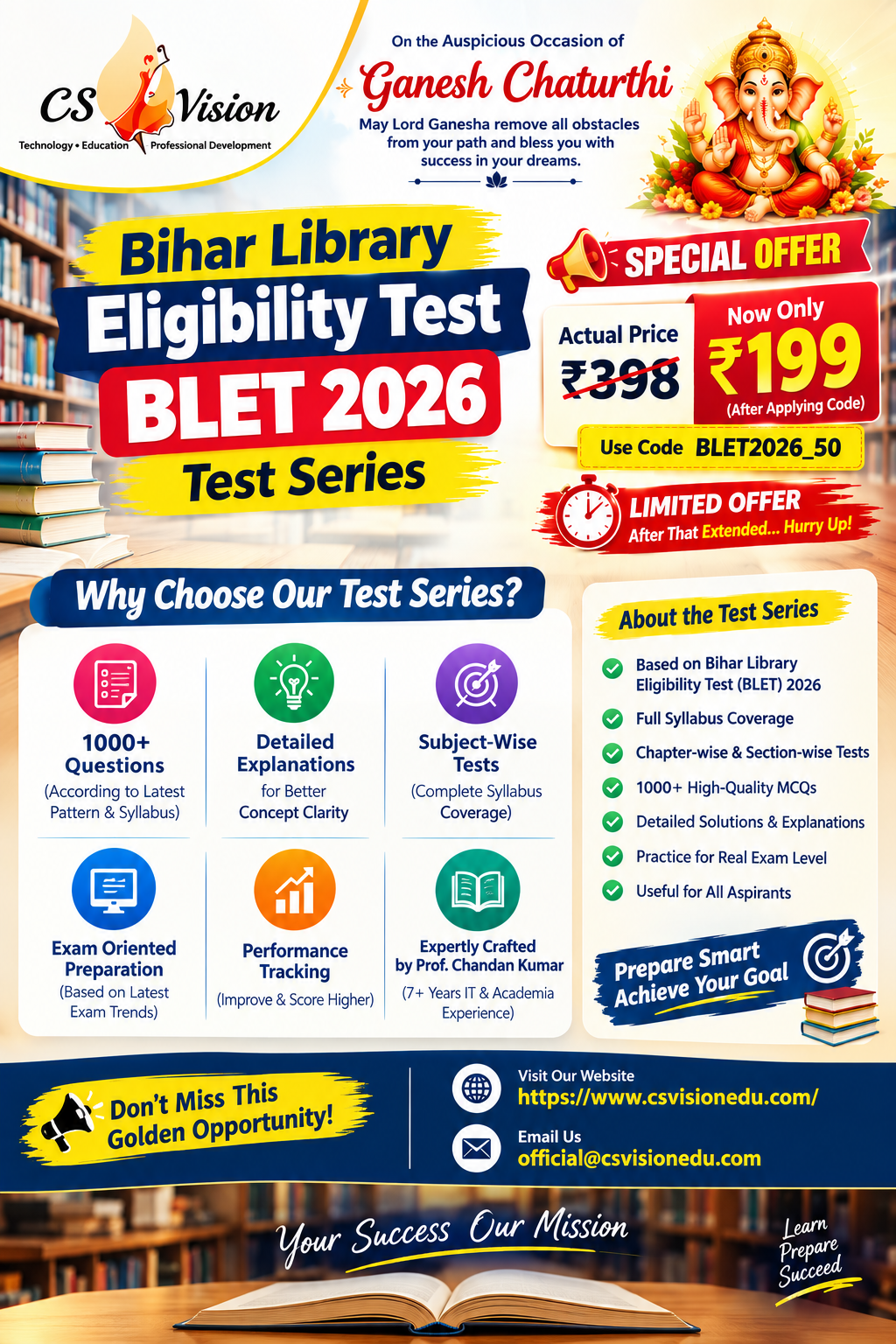 Bihar Library Eligibility Test BLET 2026 Complete Test Series